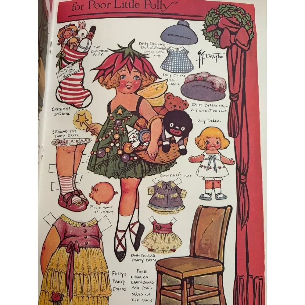 Dolly Dingle 1970's Uncut Paper Dolls Book Grace G. Drayton